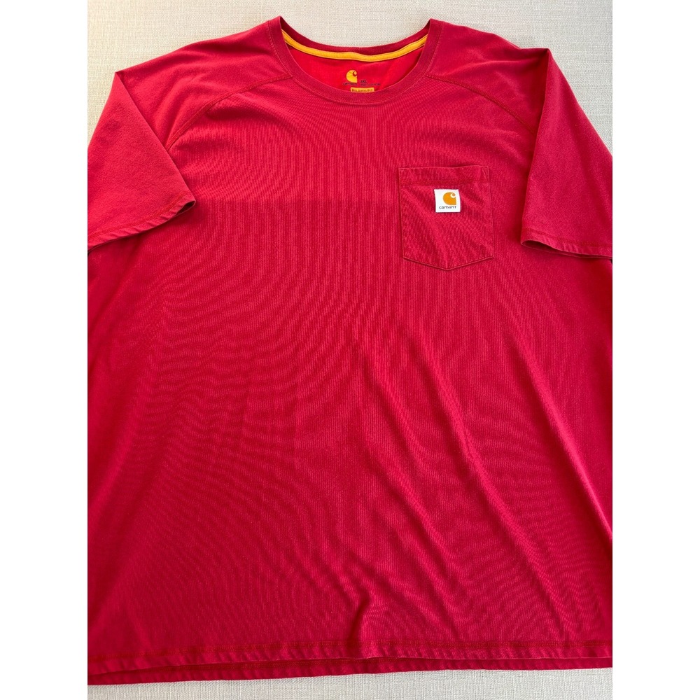Carhartt Men's Red Force Delmont Pocket Relaxed Fit Tee Size 3XL